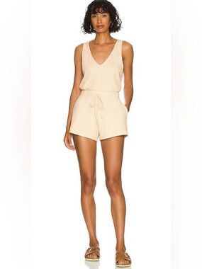 Lovers + Friends waffle Knit Shorts Romper size XS